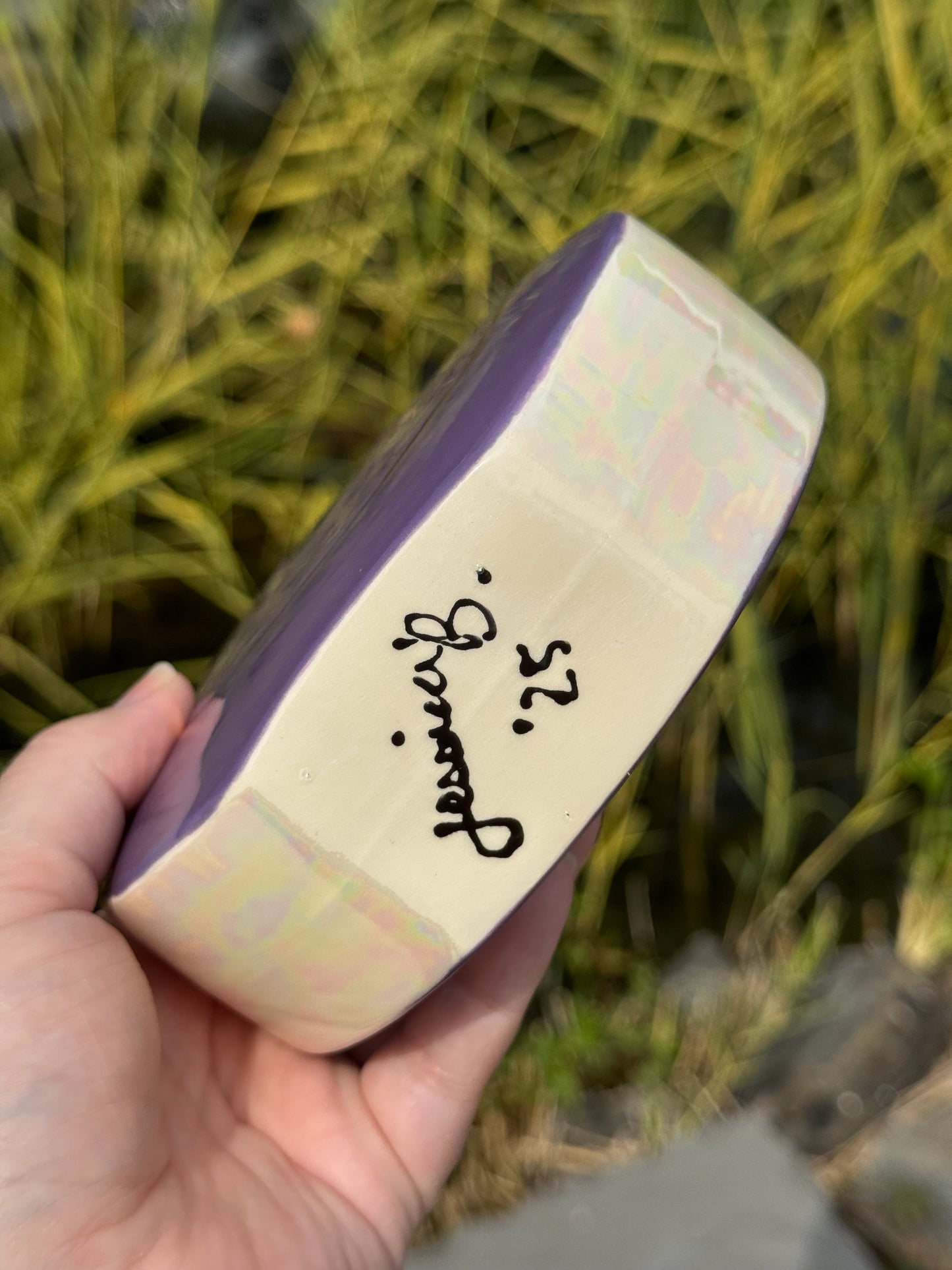 Purple and Gold Smile Vase
