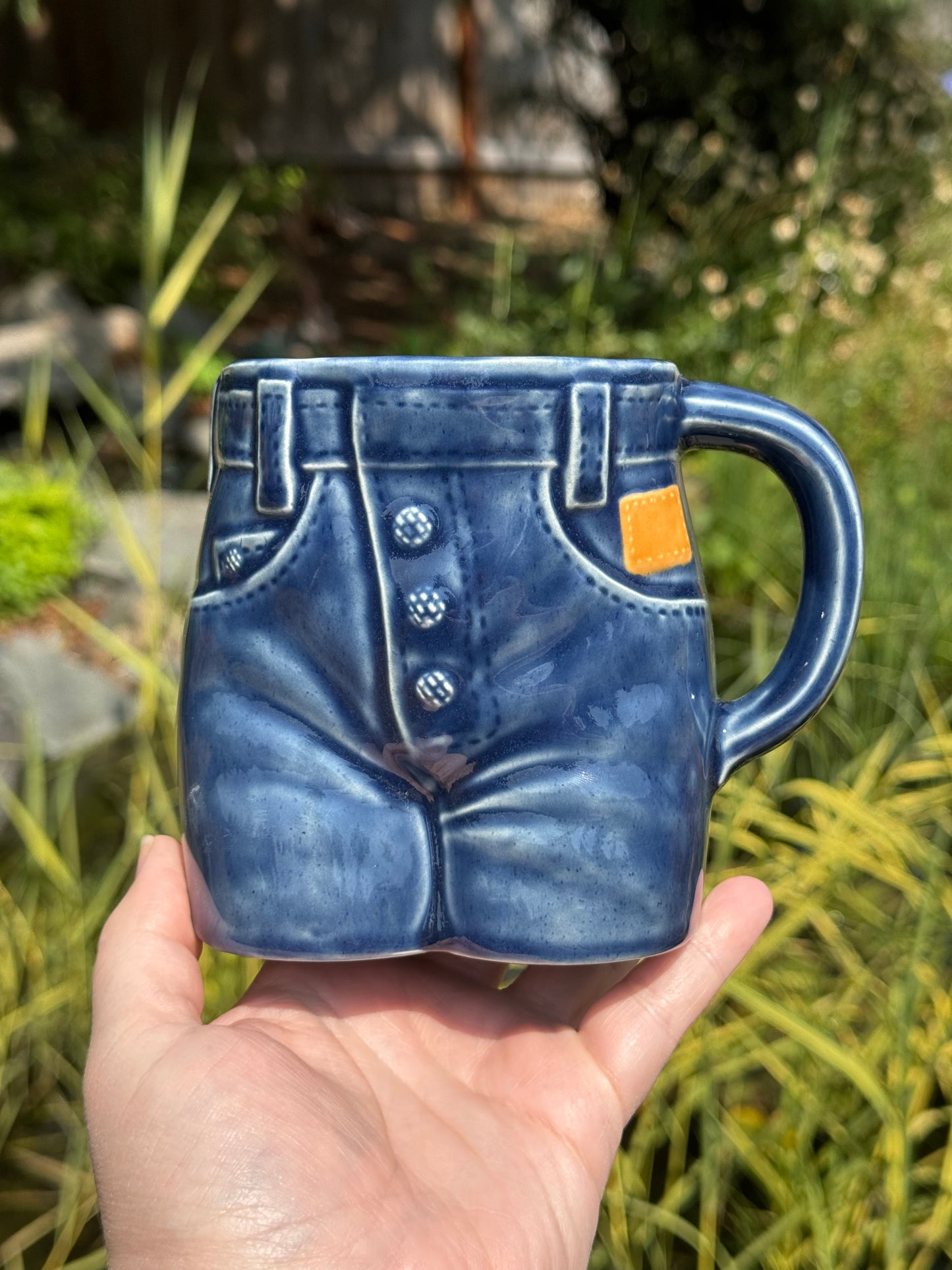 Dark Wash Denim Booty Mug