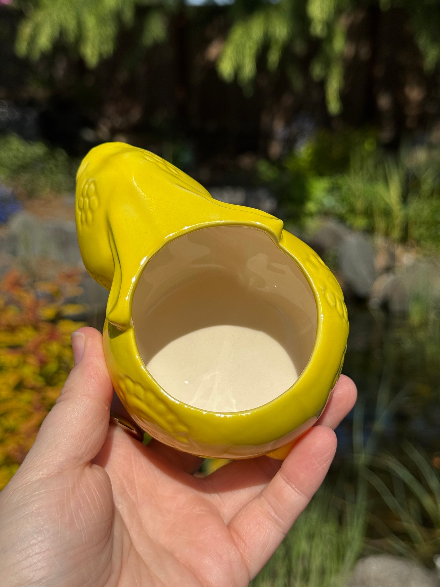 Flower Power Yellow Bunny Planter