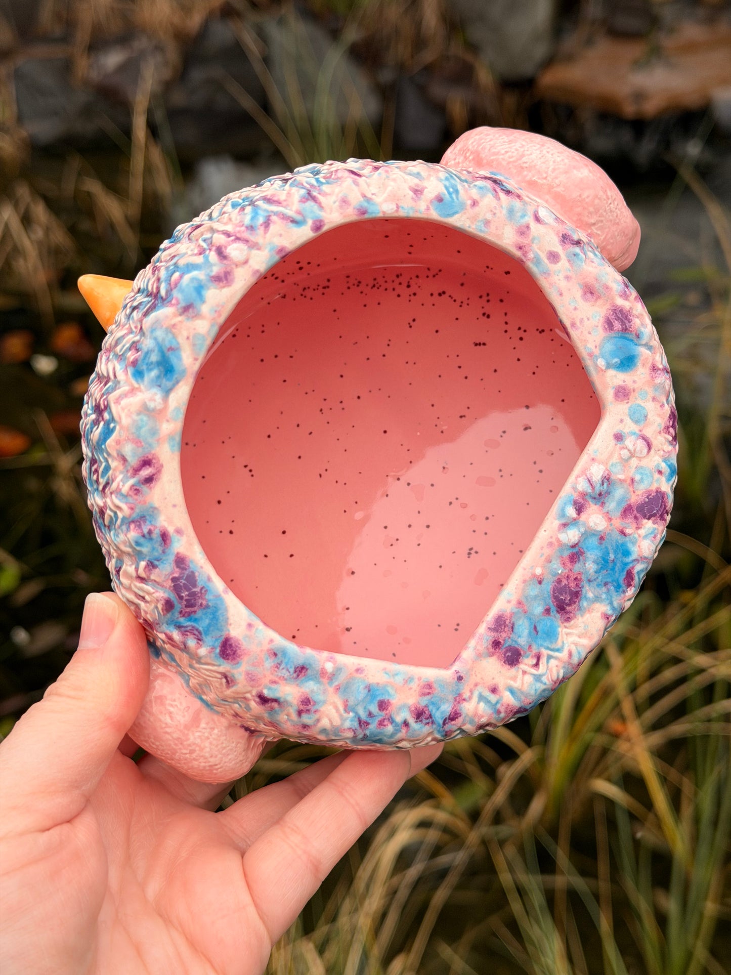 Pink Snowman Candy Jar