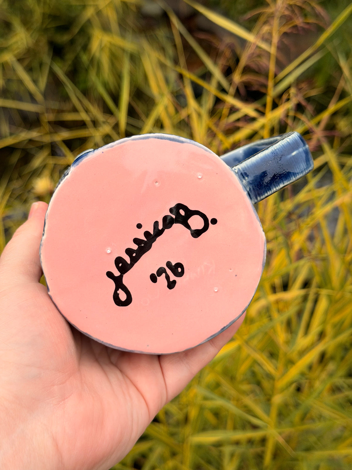 20 oz. Embroidered Denim Mug #1