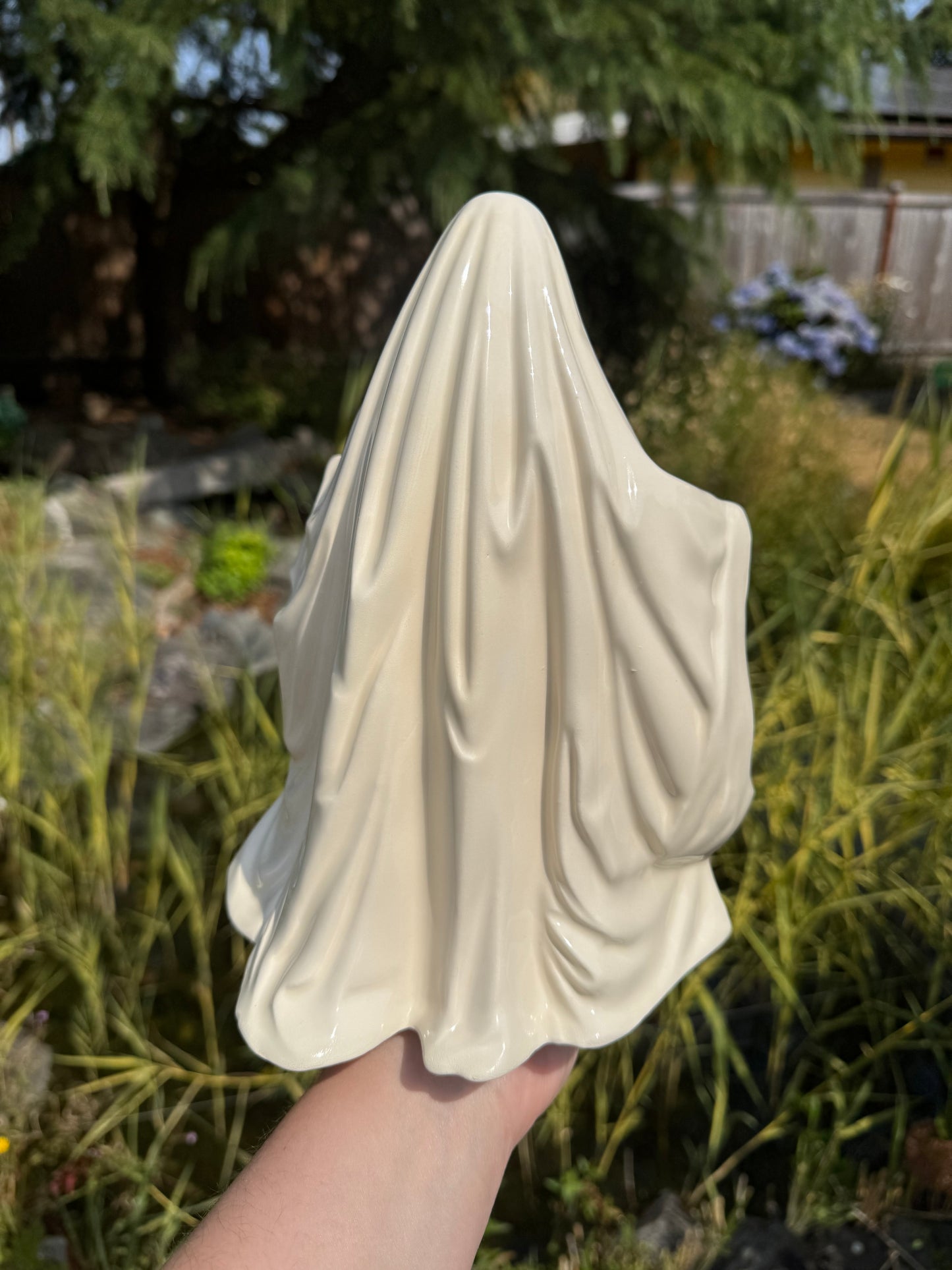 White Ghost with Orange Pumpkin