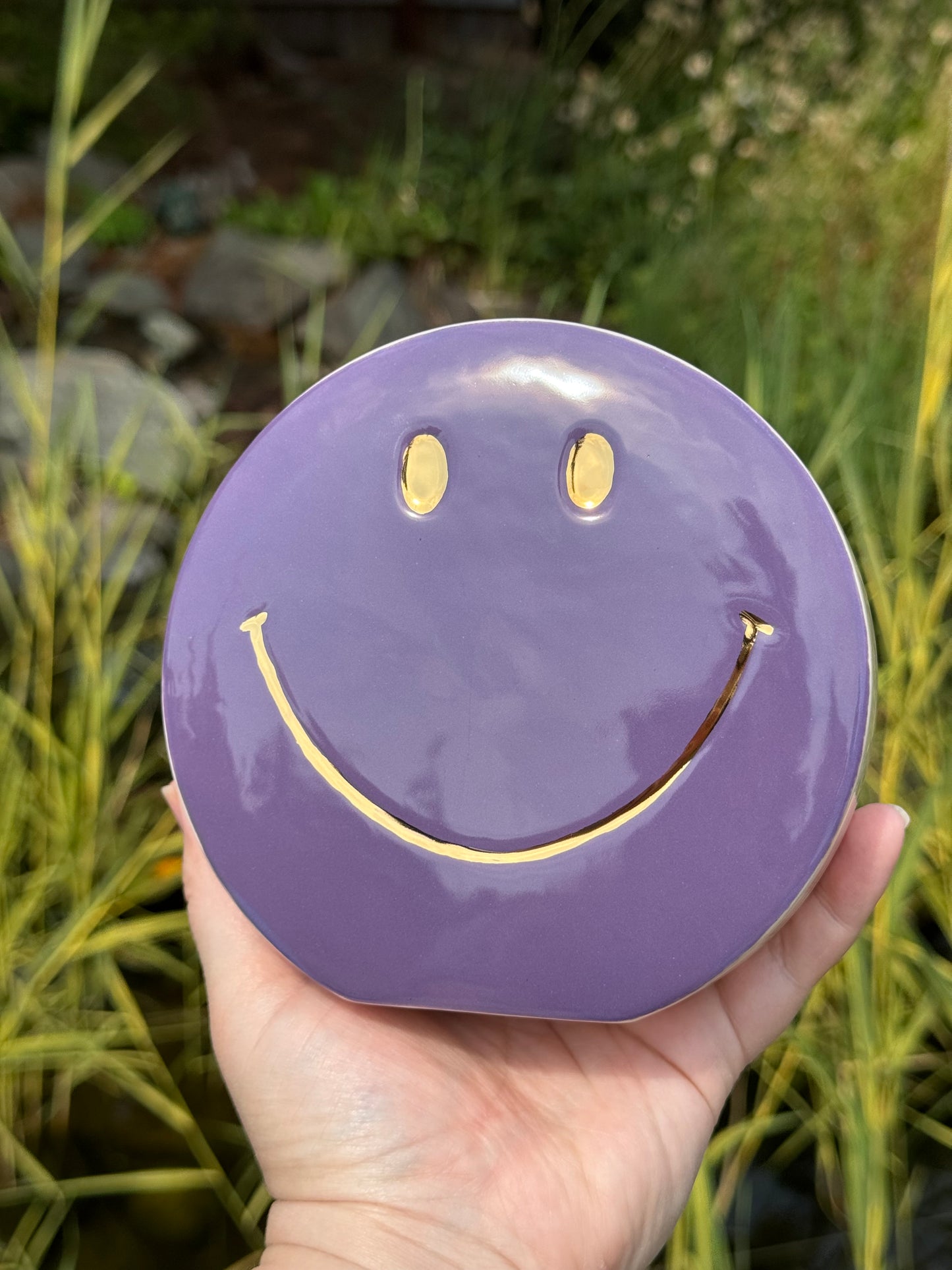 Purple and Gold Smile Vase
