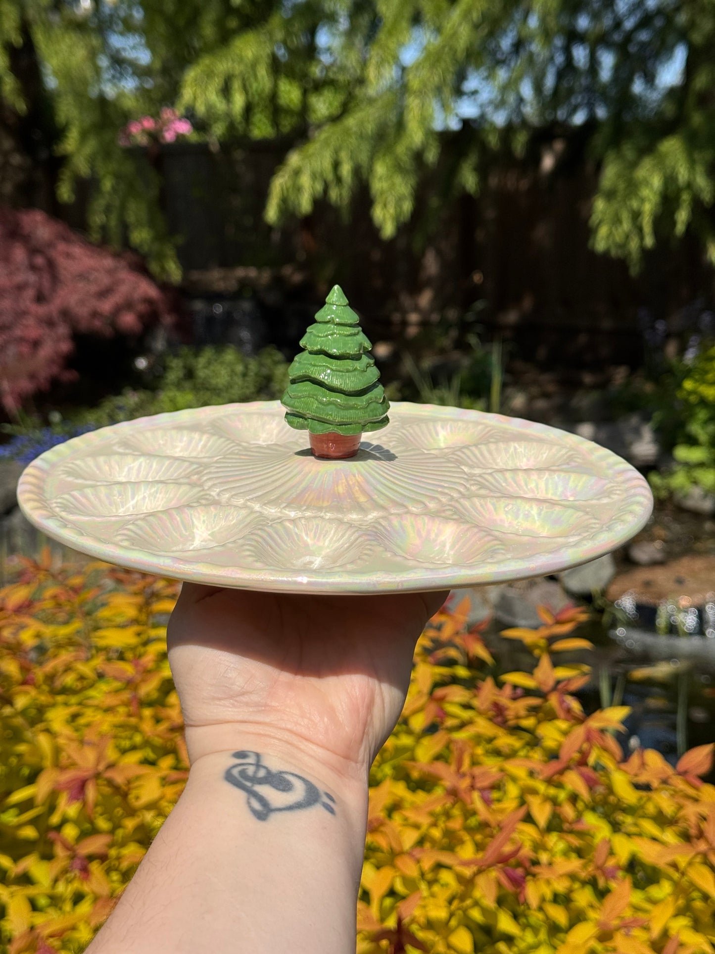 Tree Topped Egg Plate