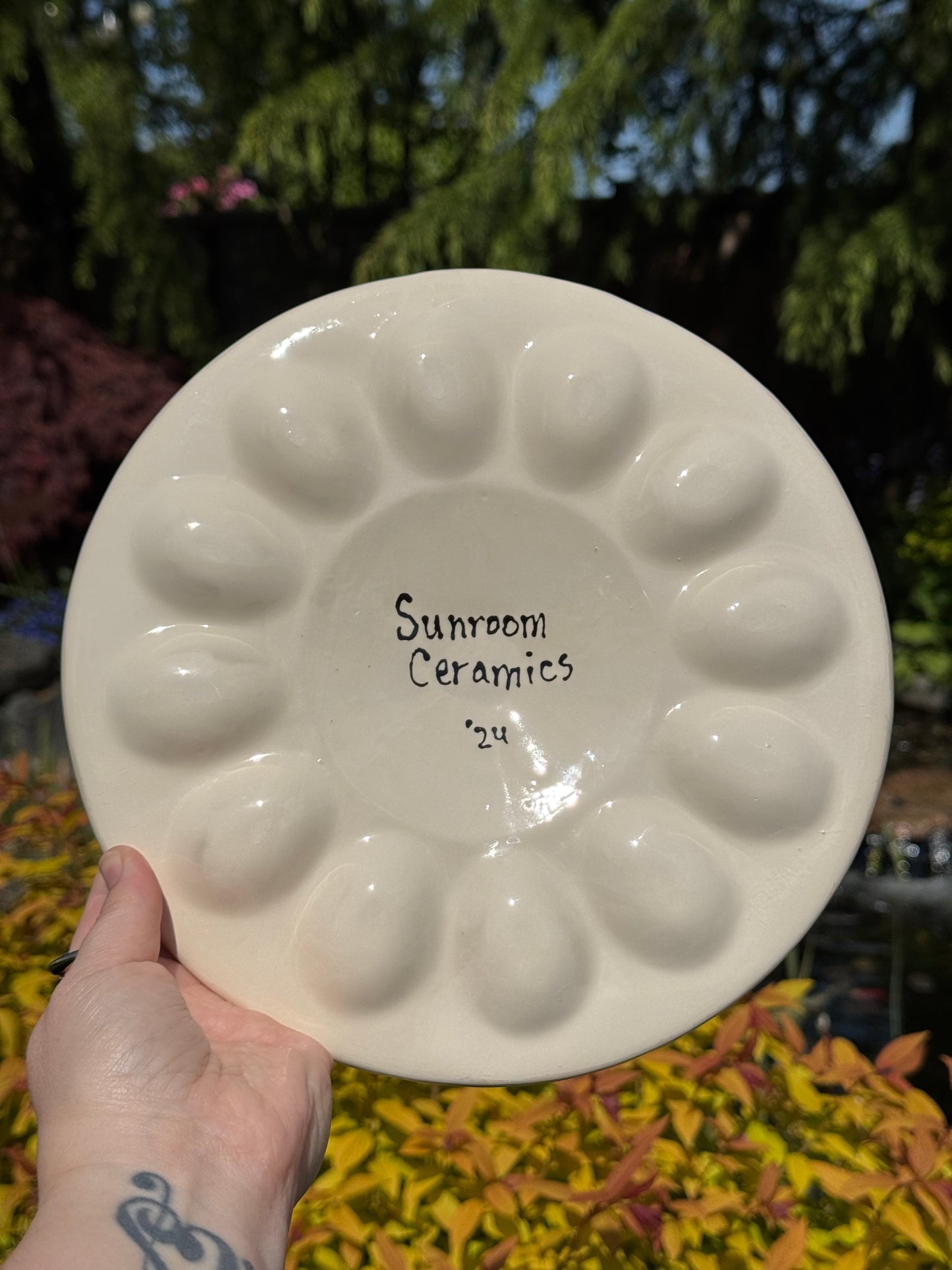 Tree Topped Egg Plate