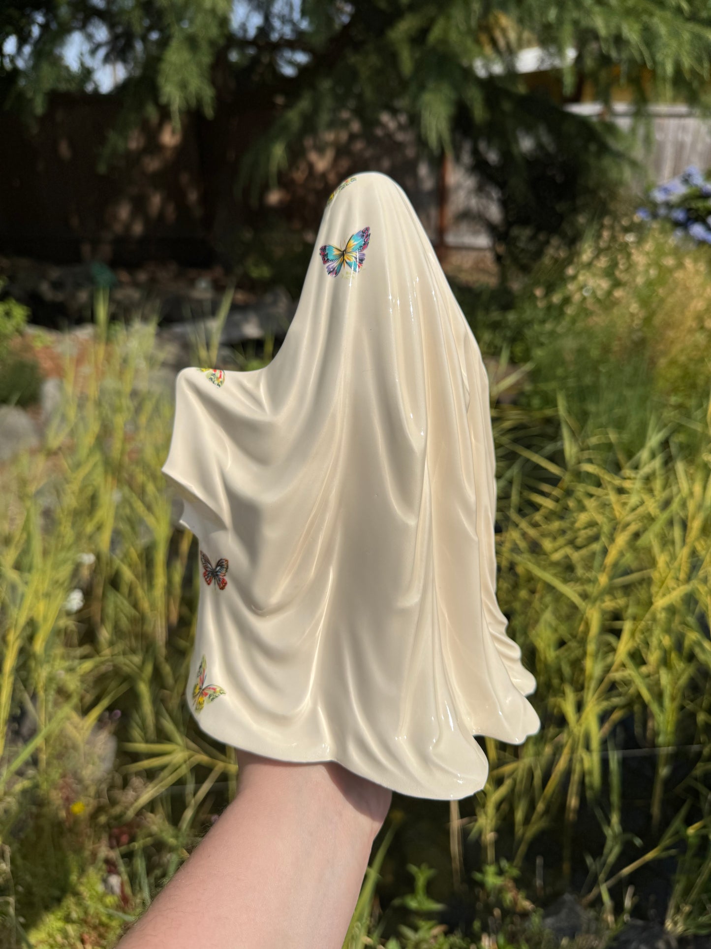 Butterfly Sheet Ghost with Pink Pumpkin