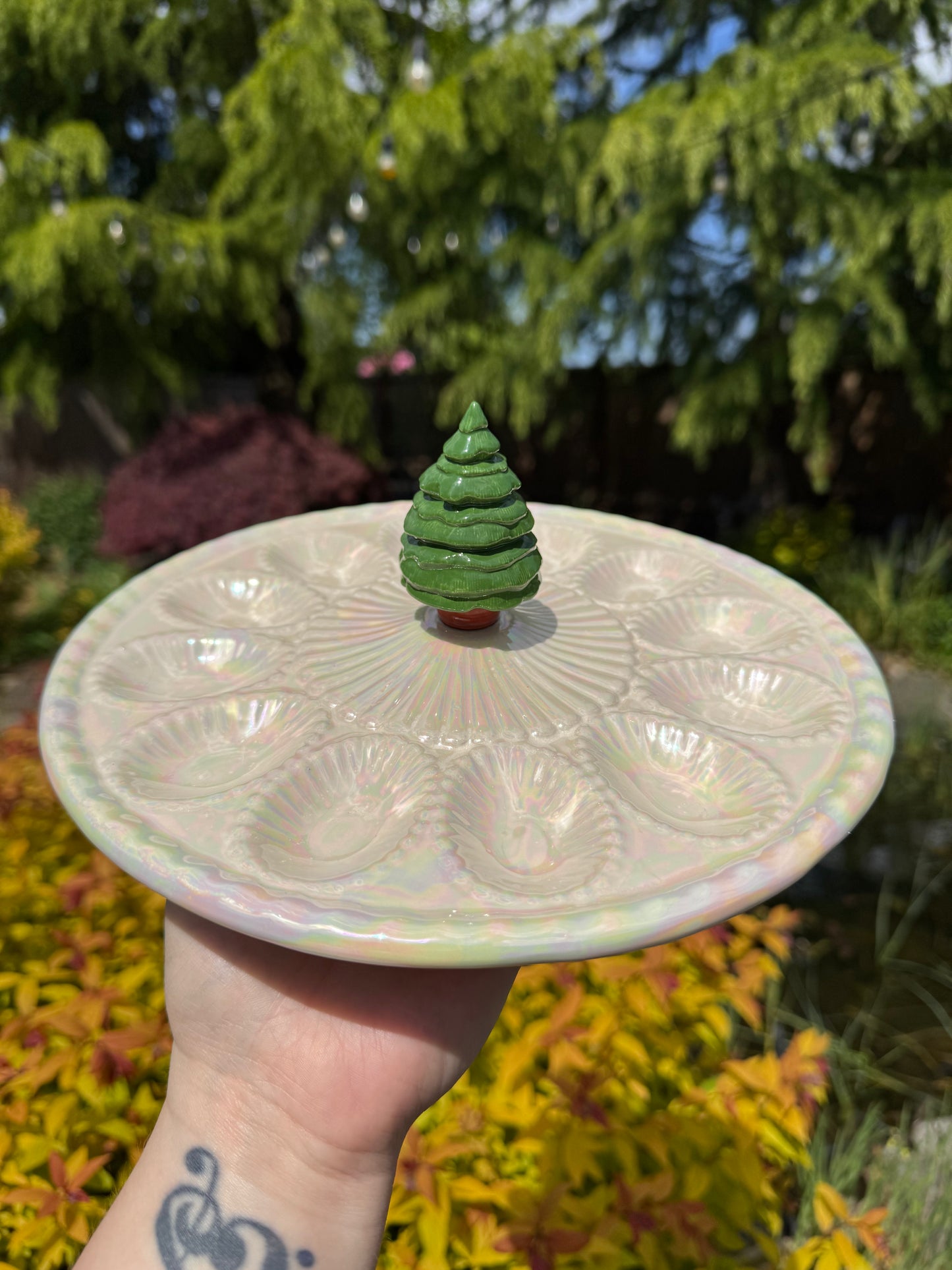 Tree Topped Egg Plate