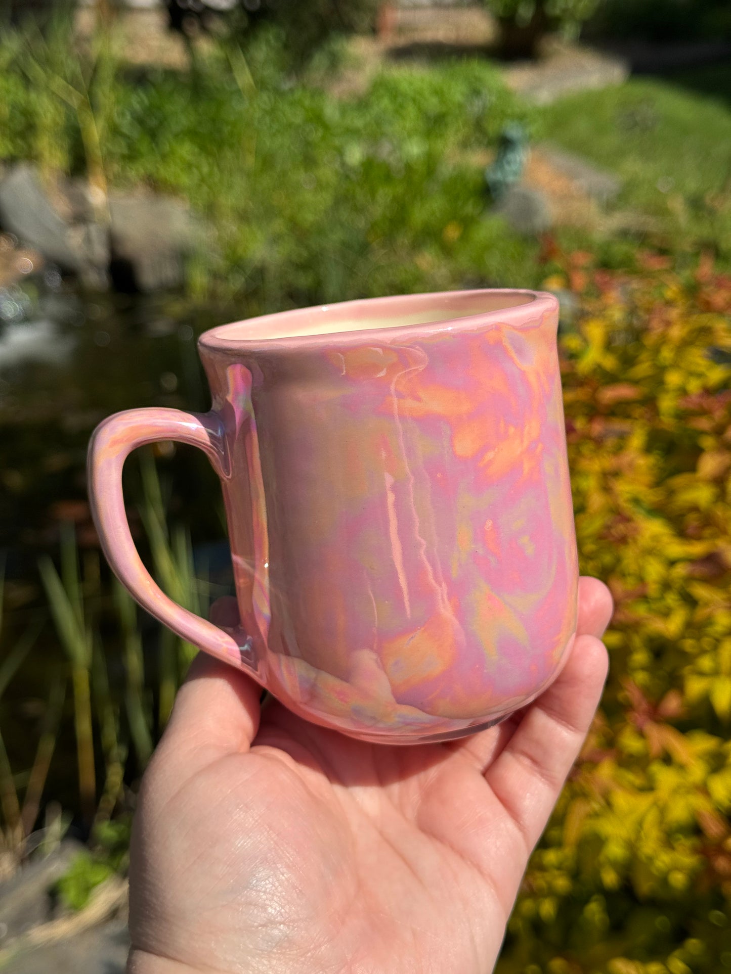 Pink, Gold, and Mother of Pearl Coffee Mug
