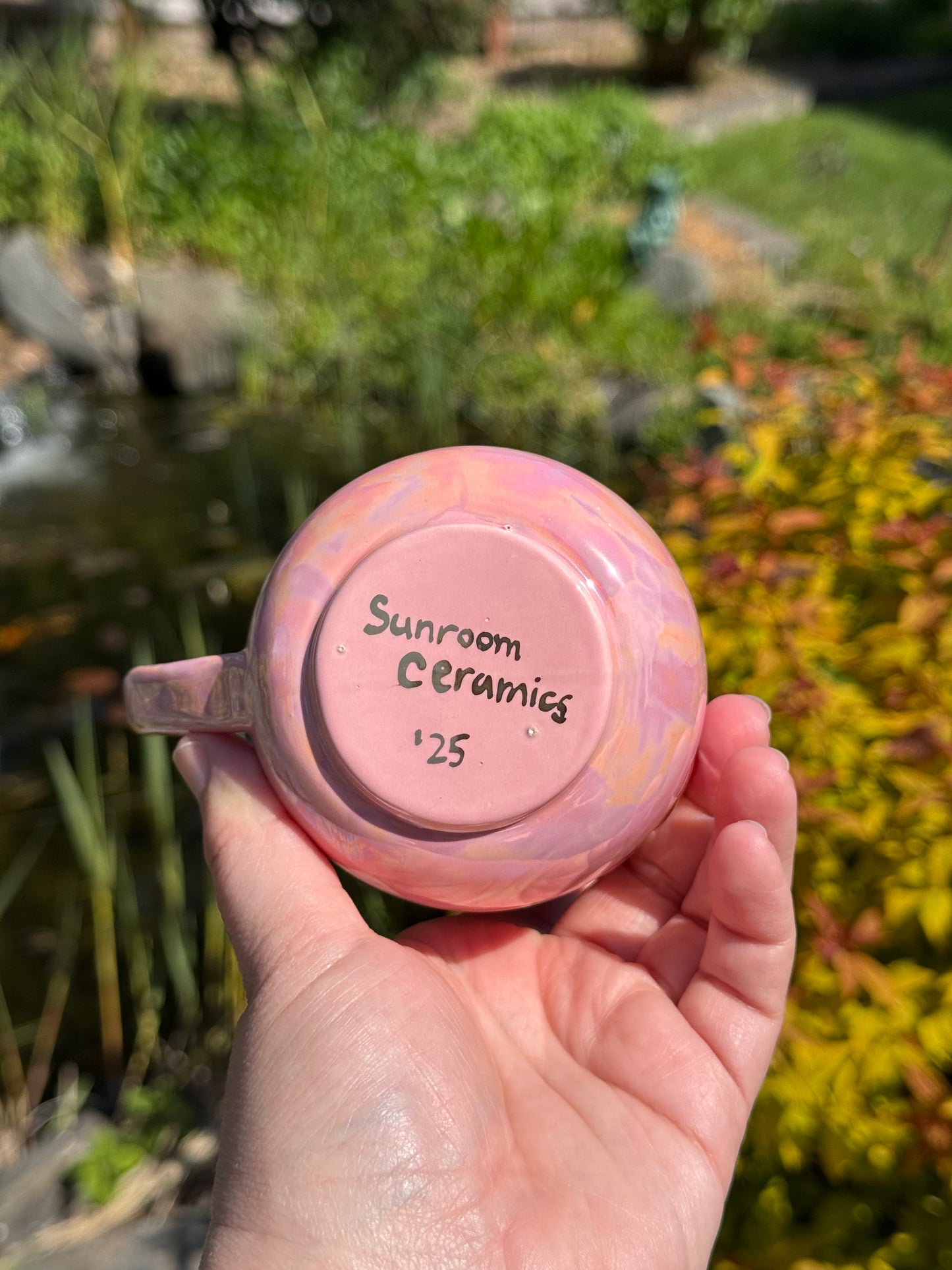 Pink, Gold, and Mother of Pearl Coffee Mug