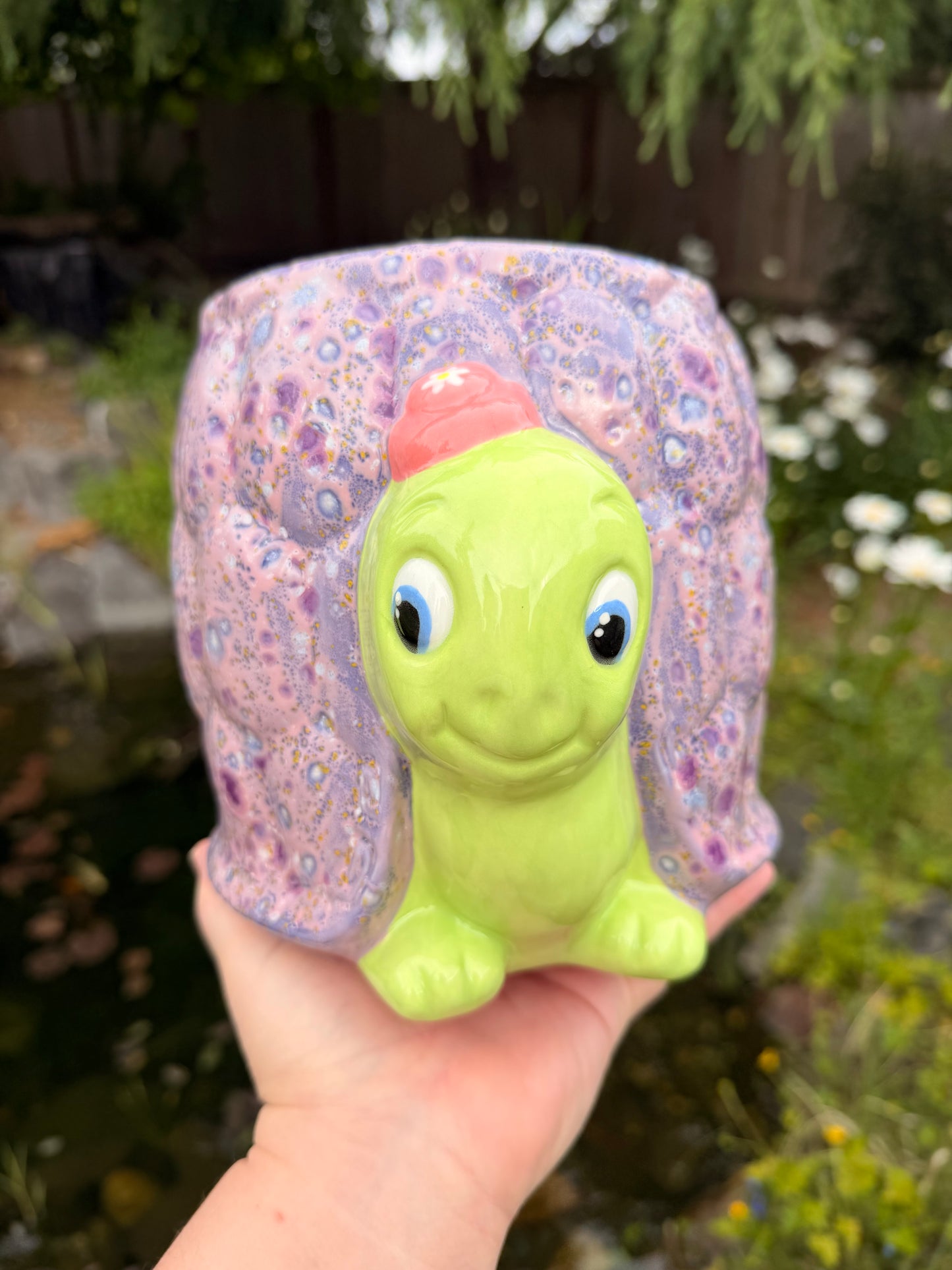 Purple Turtle Planter