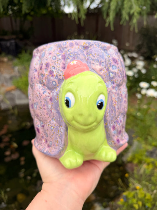 Purple Turtle Planter