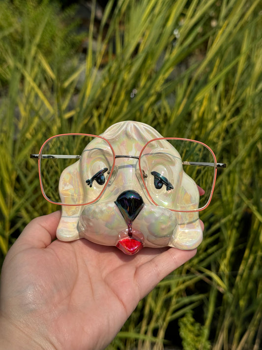 Mother of Pearl Dog Eyeglasses Holder