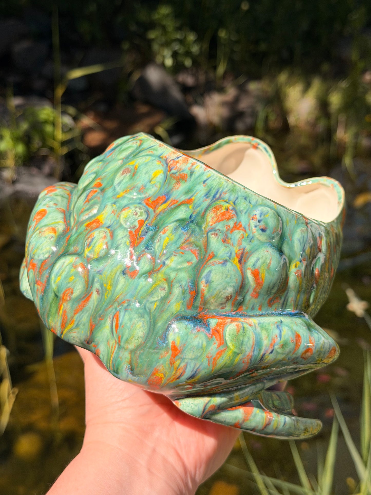 Fruity Pebbles Frog Planter