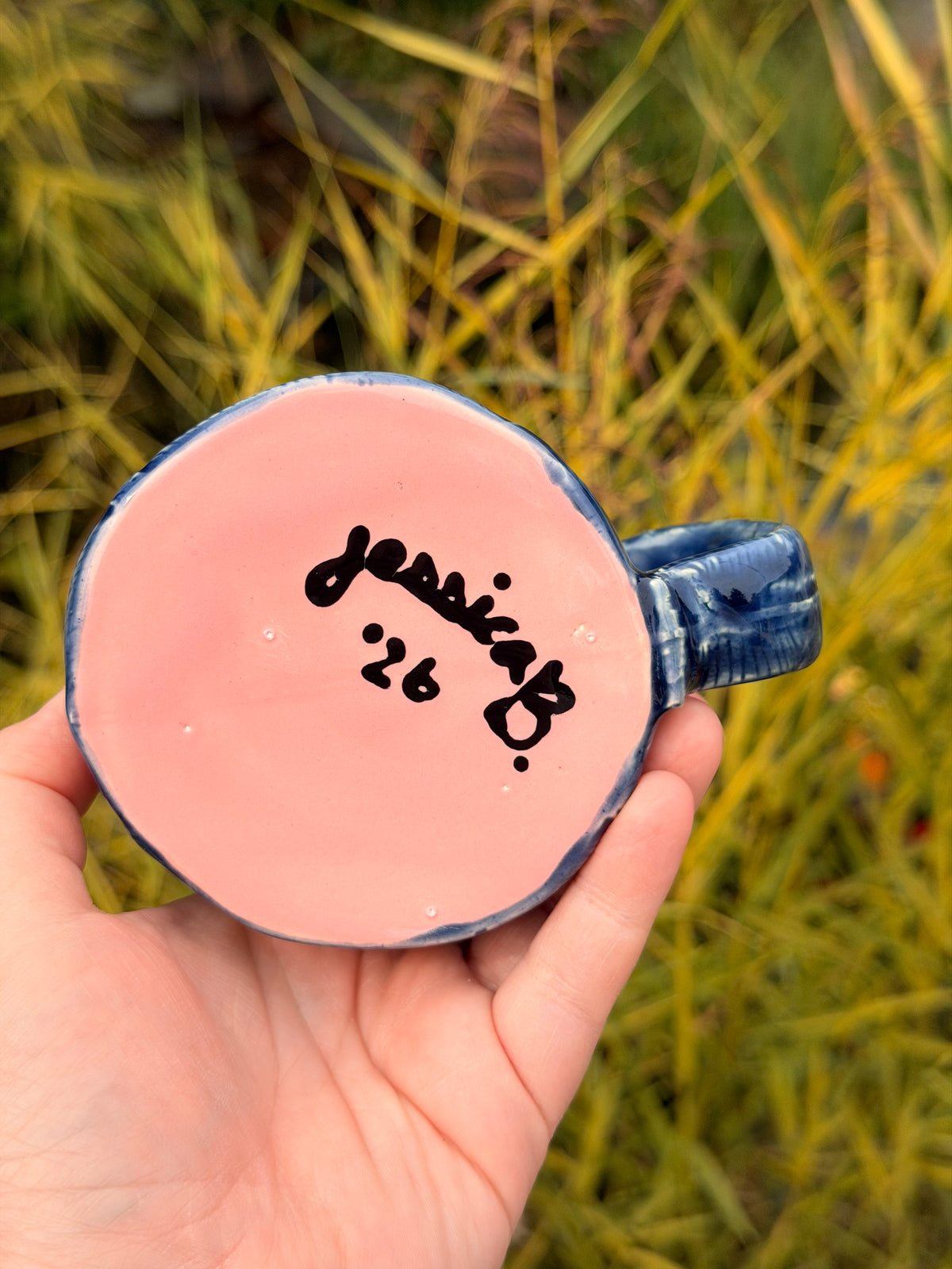 12 oz. Embroidered Denim Mug #1
