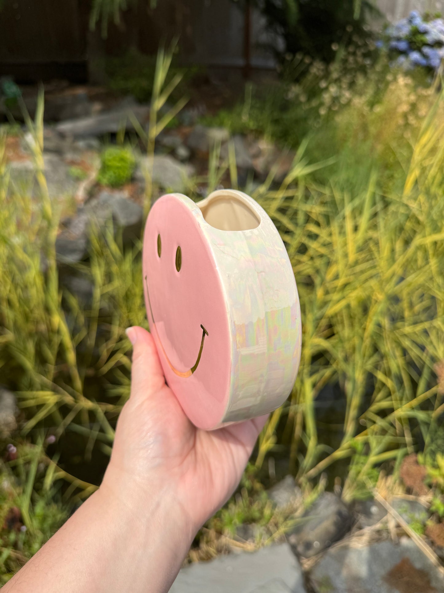Pink and Gold Smile Vase