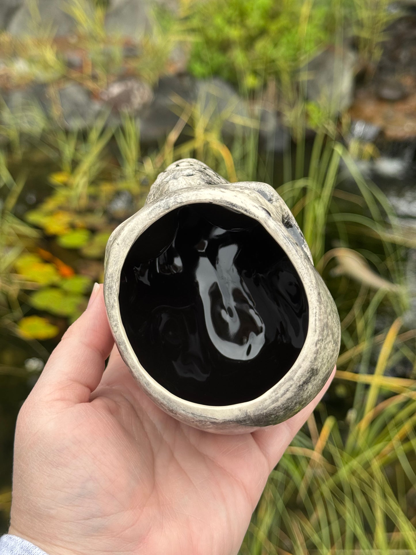Skull Cup with 2 Real Gold Teeth