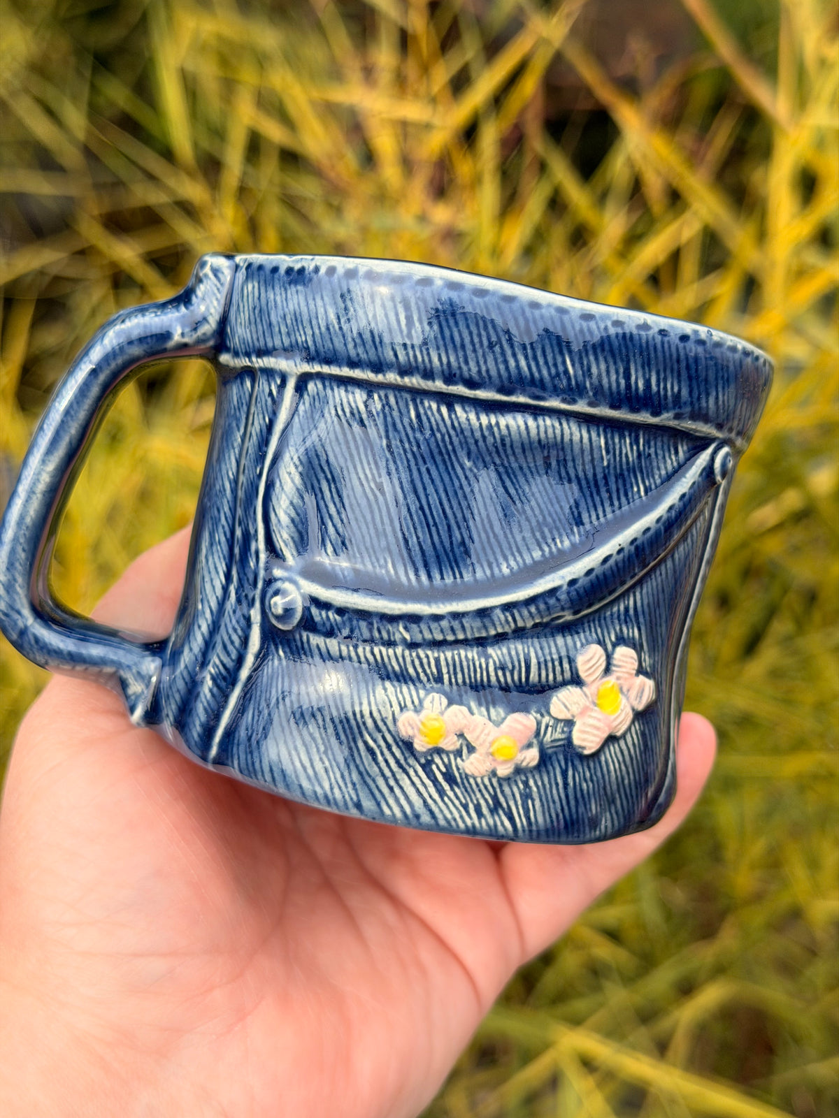 12 oz. Embroidered Denim Mug #2