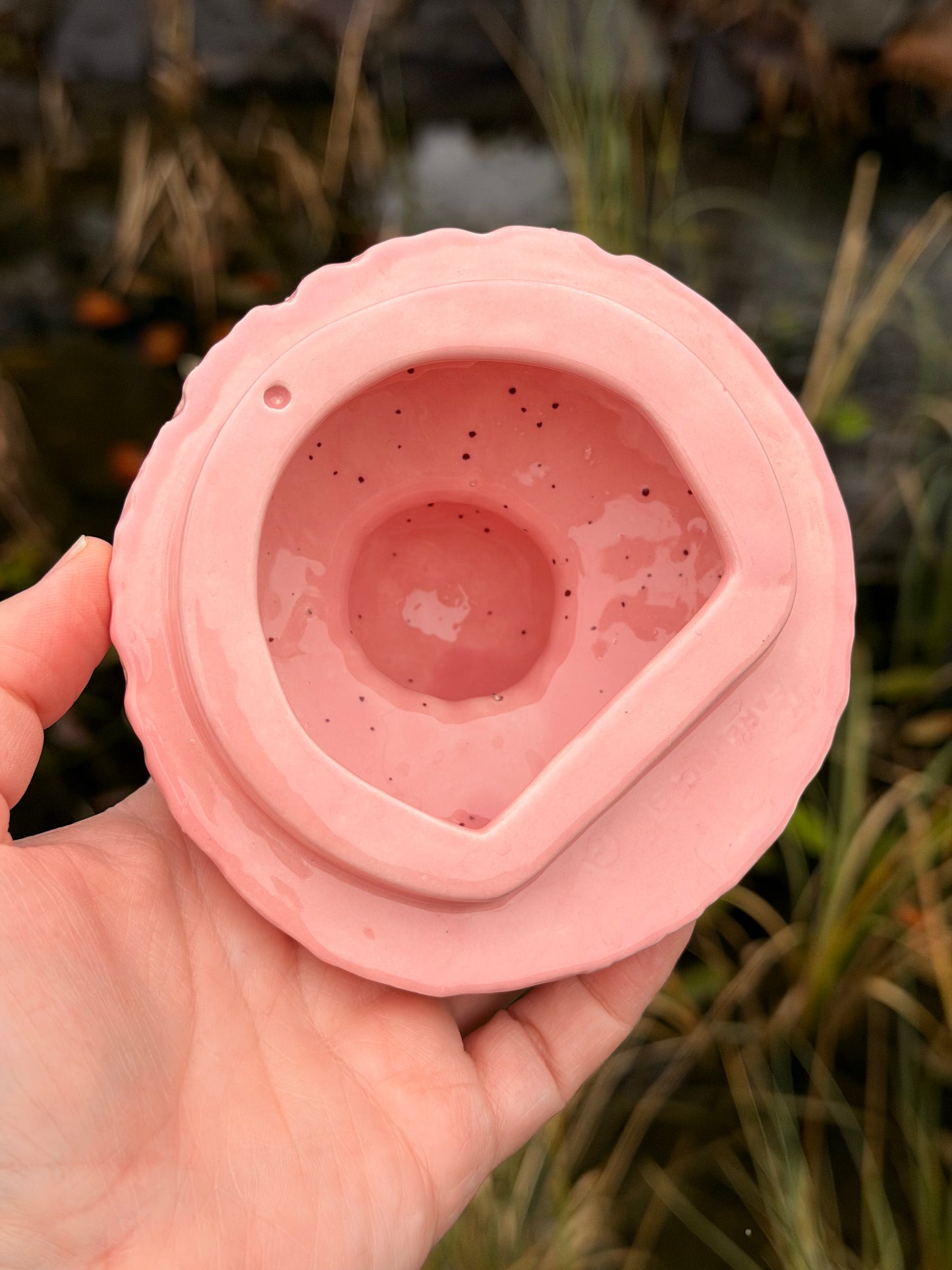 Pink Snowman Candy Jar