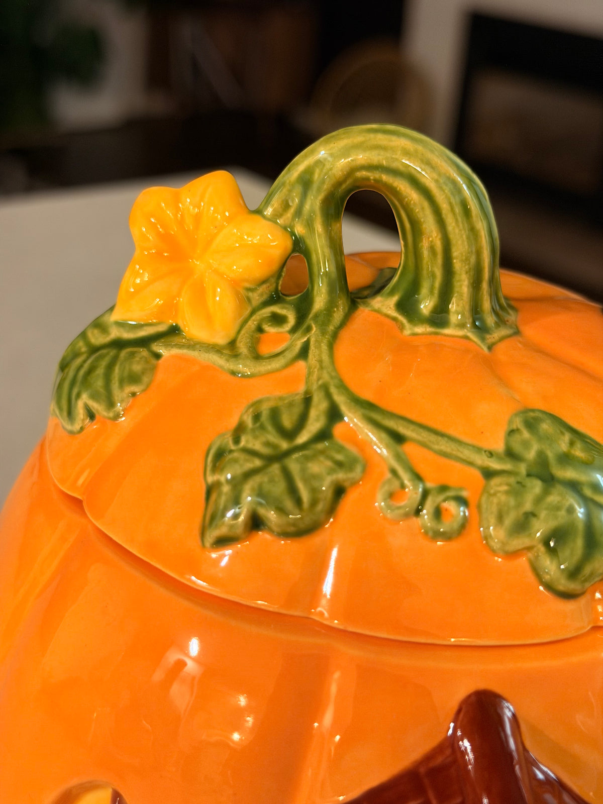 Pumpkin Cottage Cookie Jar