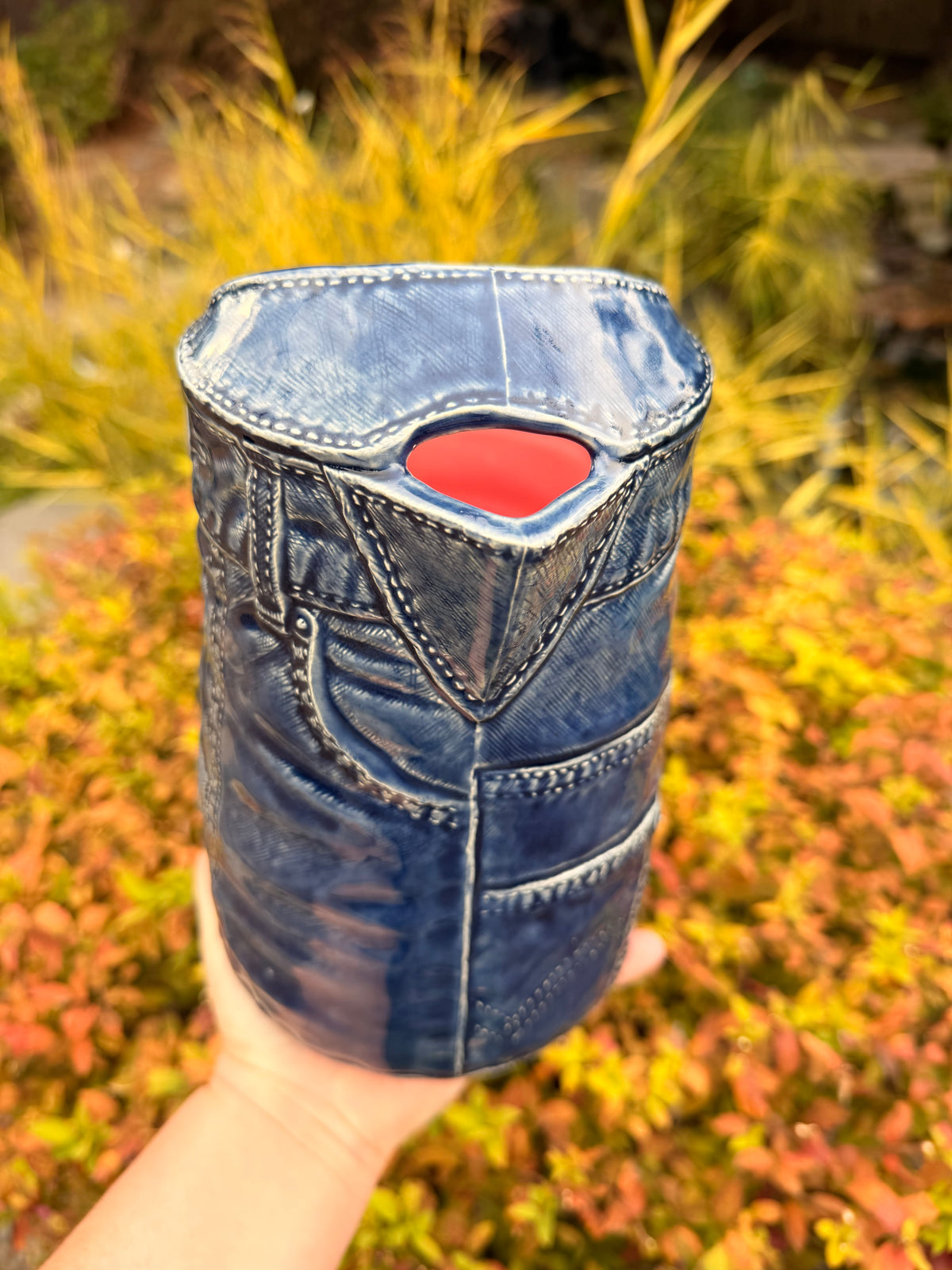 Denim Pitcher