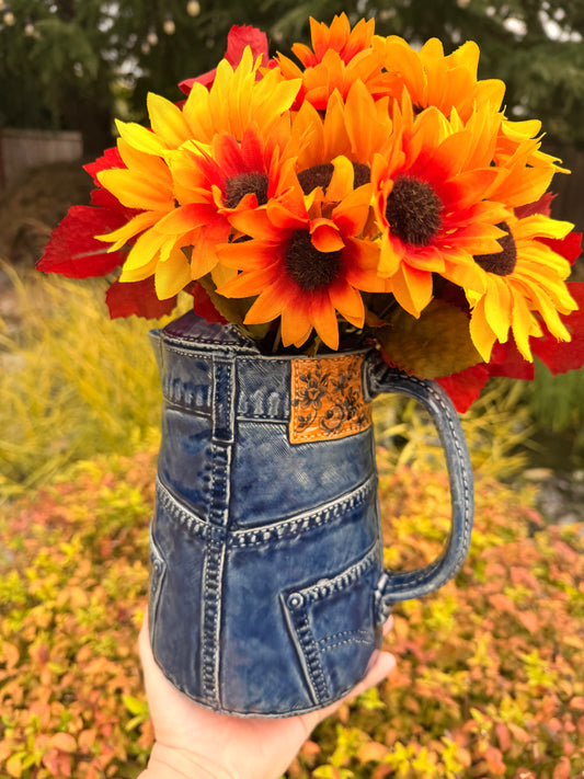 Denim Pitcher