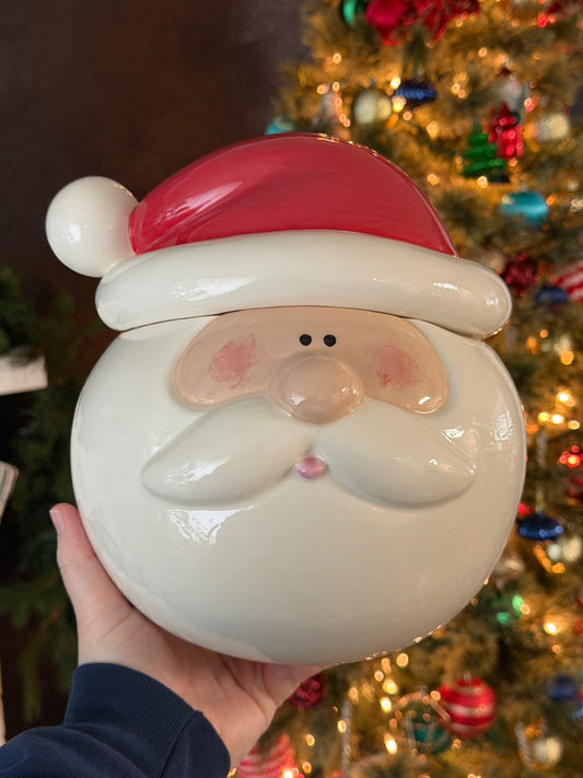 SECOND - Red Santa Cookie Jar