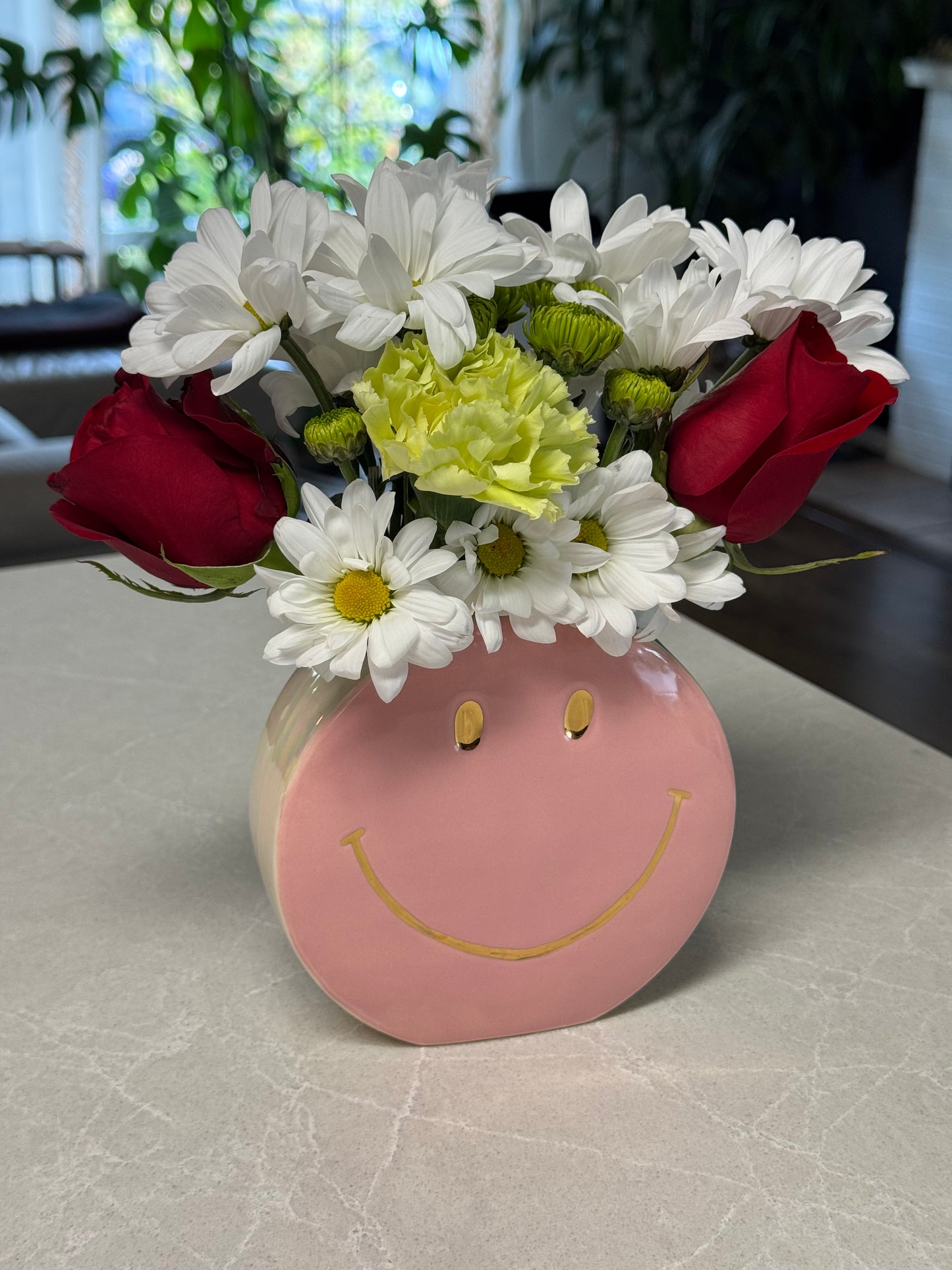 Pink and Gold Smile Vase