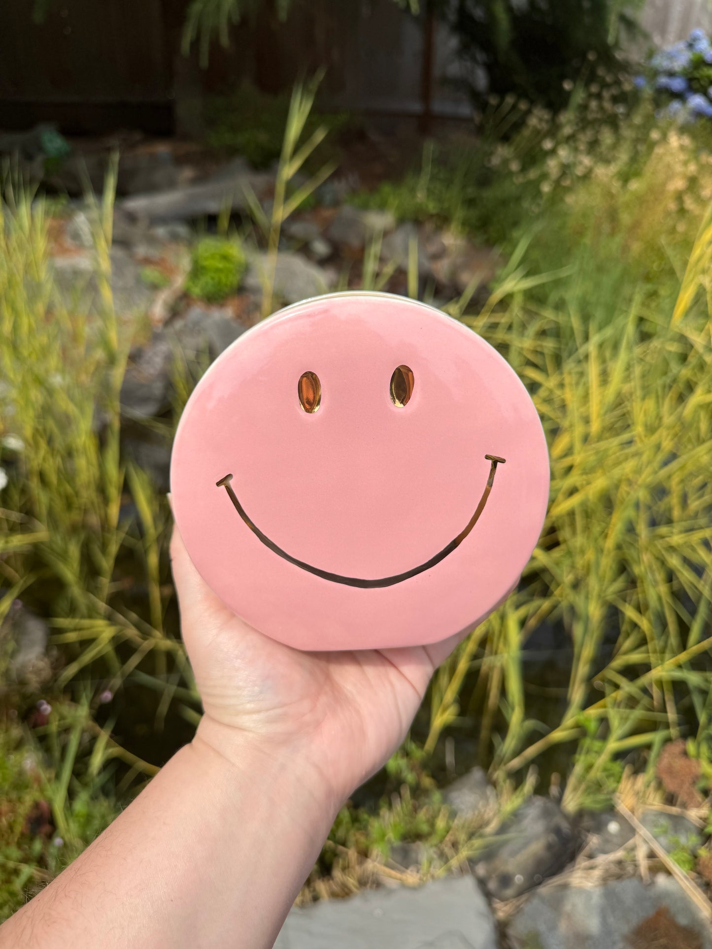 Pink and Gold Smile Vase