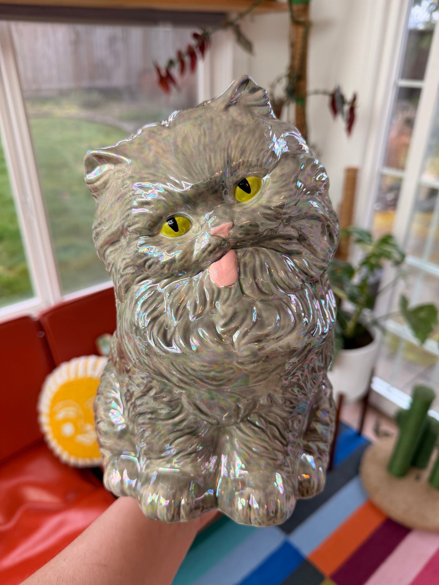 Pearly Gray Tongue out Kitten