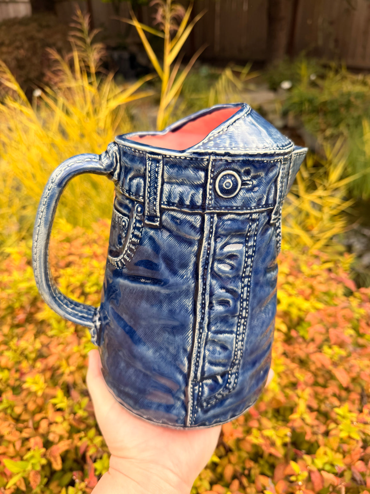 Denim Pitcher