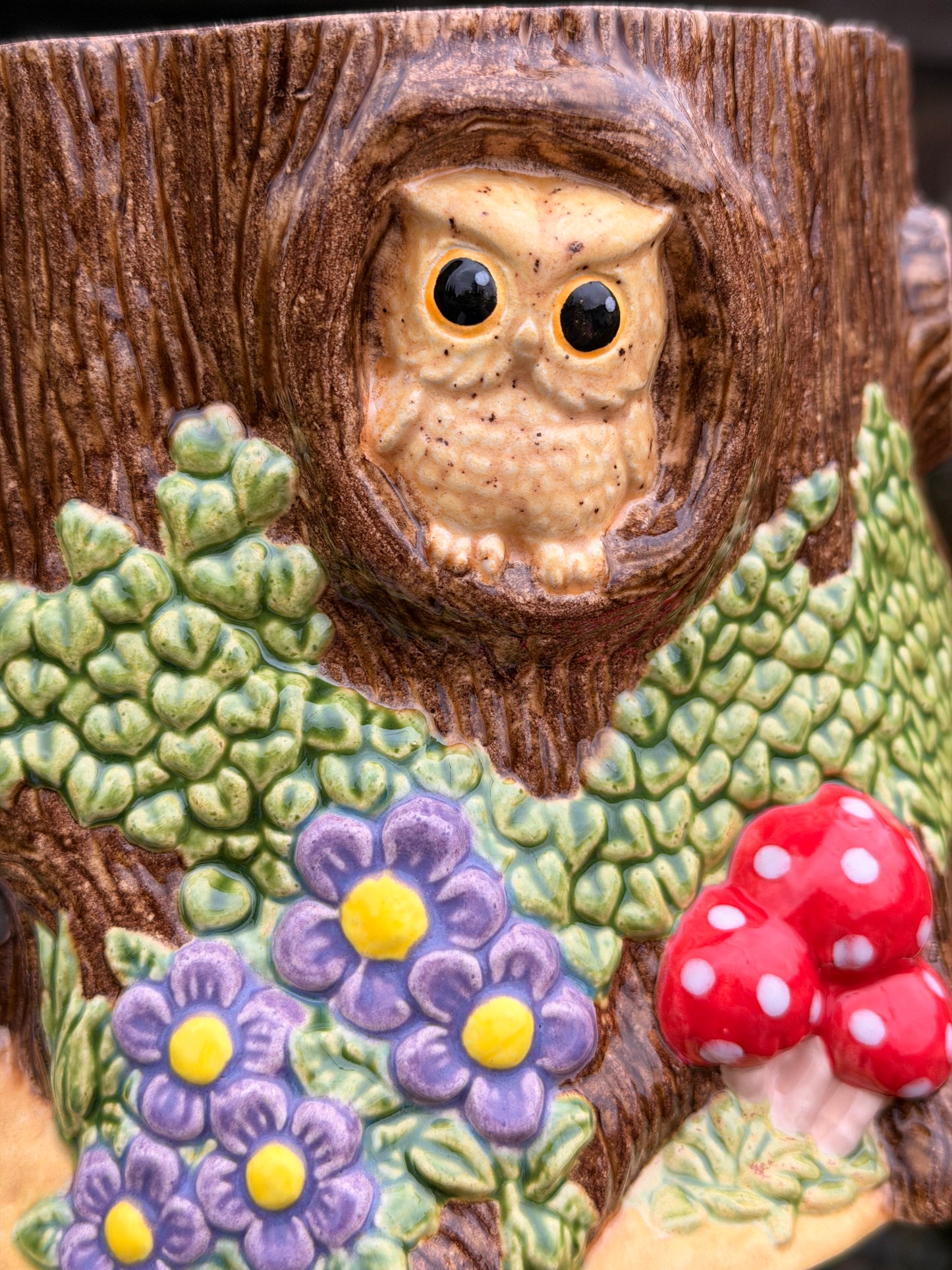 Woodland Creature Stump Planter