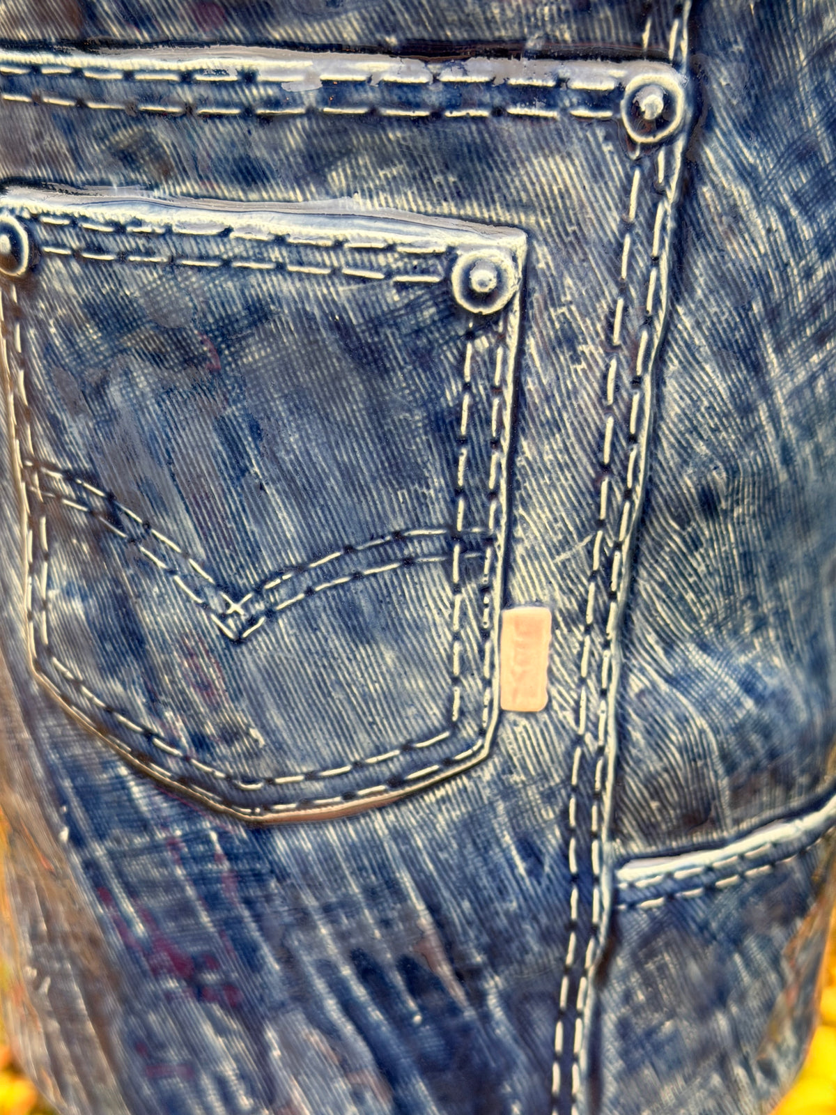 Denim Trash Can