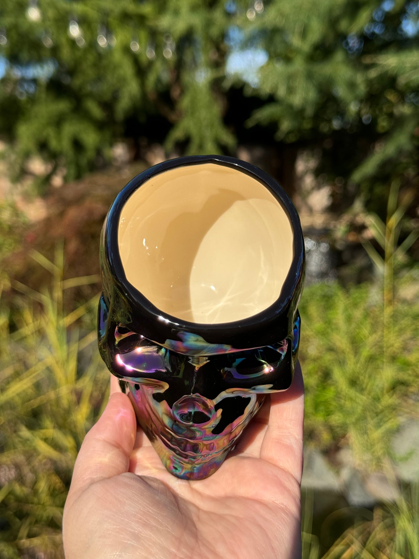 Black Mother of Pearl Skull tumbler set