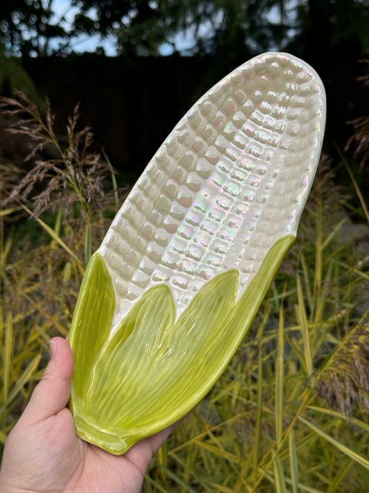 White Mother of Pearl Corn Dish